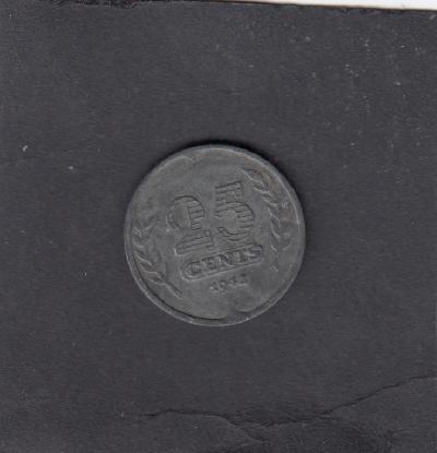 Beschrijving: 25 Cent WILHELMINA 